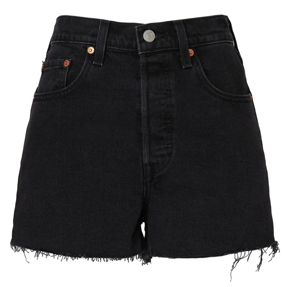 Levi’s High Rise Denim Ribcage Shorts - 28